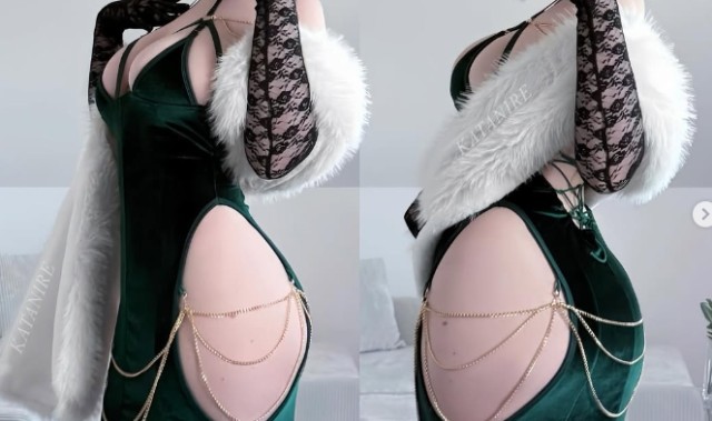 mksports体育这腰臀比跟独行侠管理层一样离谱！知名coser K老师晒照：性感吊带裙 容美尤可知~